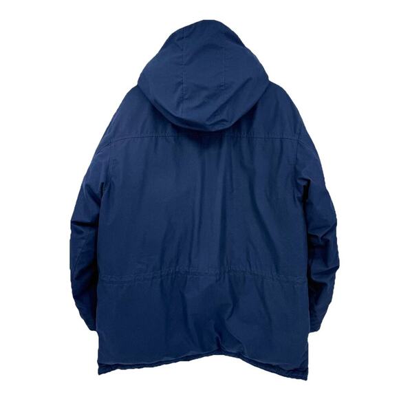 Vintage Eddie Bauer Navy Jacket Men’s XL Goose Down Coat Hooded Puffer Parka - Picture 3 of 16